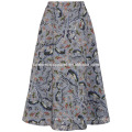 New Fashion Printed Jacquard Midi Skirt DEM/DOM Manufacture Wholesale Fashion Women Apparel (TA5109S)